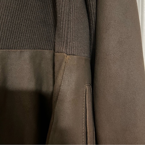 Elie Tahari Brown Lamb Leather Moto Jacket Size XS - Picture 3 of 5